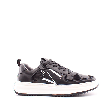 Черные кожаные кроссовки RESPECT