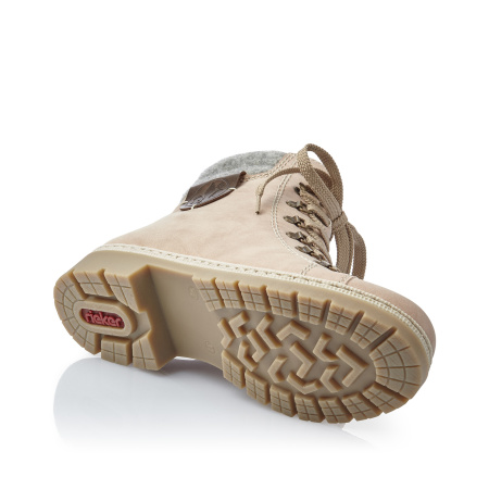 Розовые ботинки из нубука RIEKER