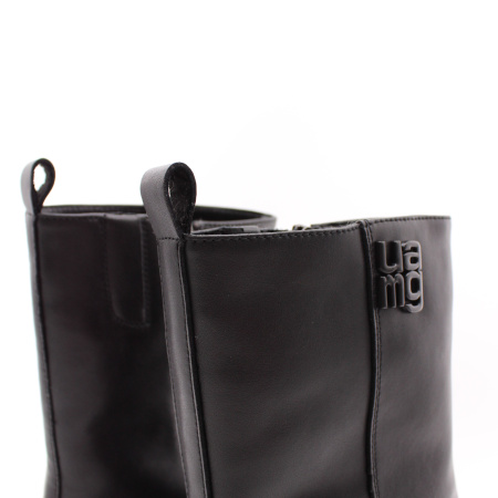 LUKME, 22W18-97-101Z, Полусапоги жен. нат.кожа/шерсть/резина/черный (10-23)