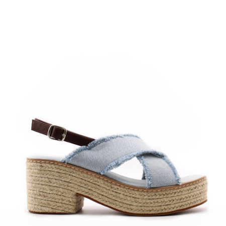 ABRICOT джинсовые босоножки платформа-каблук