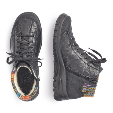 Комбинированные ботинки с цветным кантом