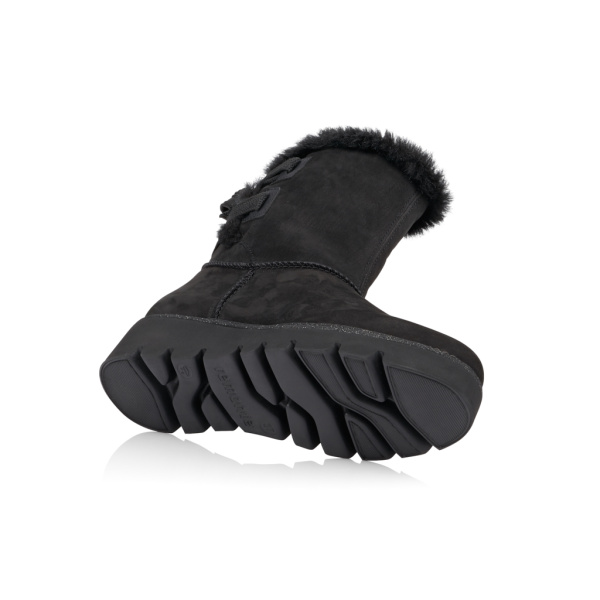 REMONTE полусапоги из нубука с опушкой 