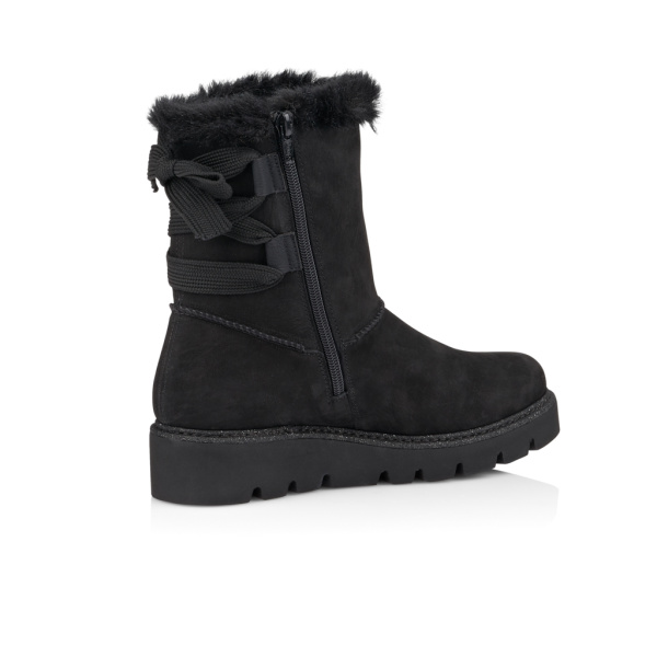 REMONTE полусапоги из нубука с опушкой 