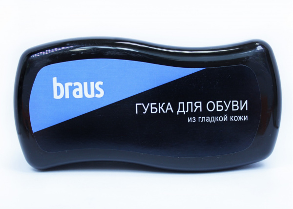 BRAUS Губка для обуви ВОЛНА ЧЕРНАЯ