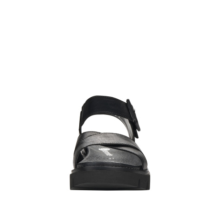 REMONTE чёрные кожаные сандалии