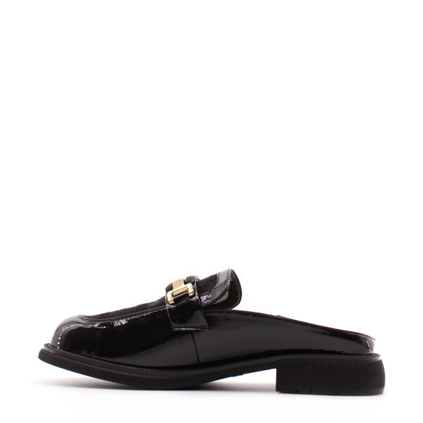 LUKME сабо лаковые в классическо черном исполнении