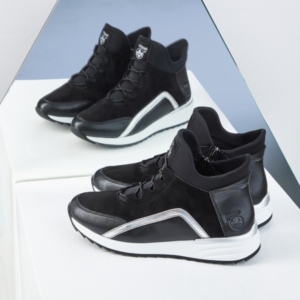 RIEKER черно-белые кроссовки