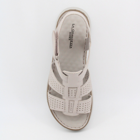 LAGRANDEZZA босоножки серого цвета