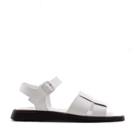BADEN белые сандалии на черной подошве