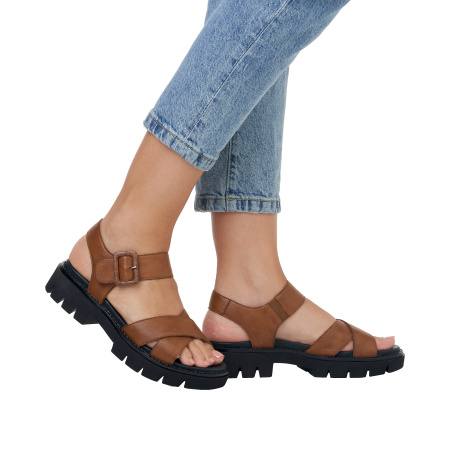 REMONTE босоножки коричневого цвета