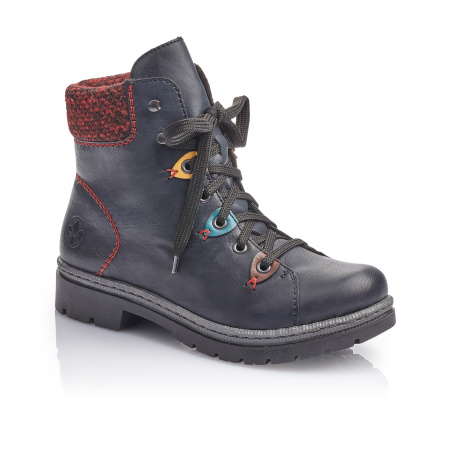 Ботинки с контрастной строчкой RIEKER