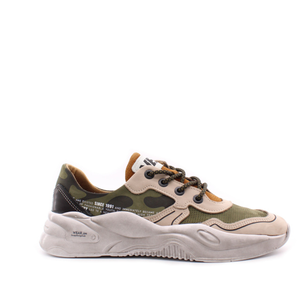 Кроссовки из нубука комбинированных цветов NexPero