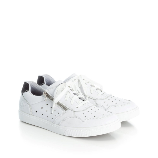 Кеды белые перфорированые RIEKER