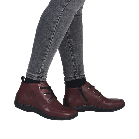 RIEKER ботинки бордового цвета