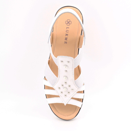 LUKME босоножки на резинке белого цвета
