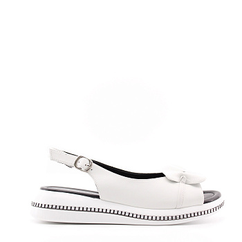 LUKME босоножки белые с черным акцентом