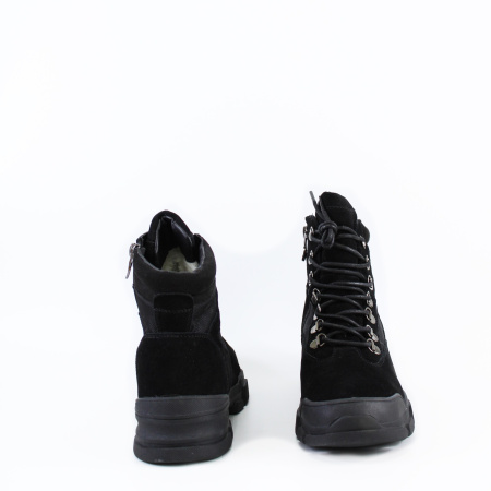 Комбинированные ботинки на шнуровке