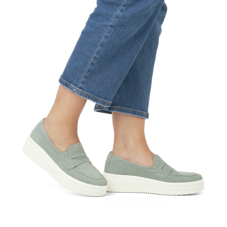 REMONTE мокасины нежно зеленого цвета 