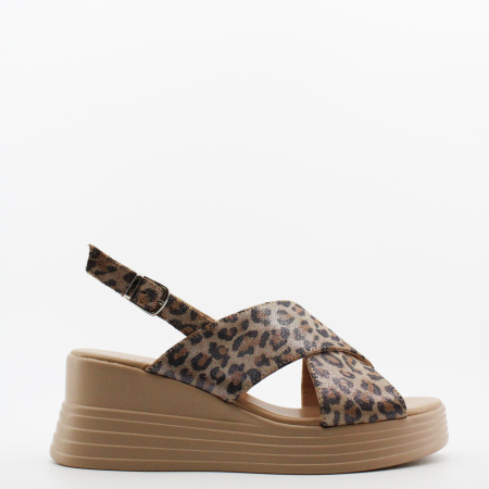 SPUR босоножки- леопард