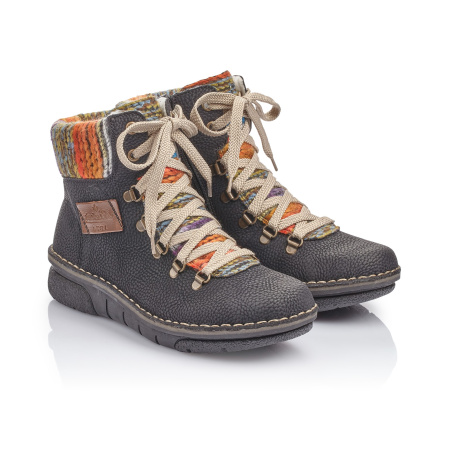 Ботинки с разноцветной вставкой RIEKER