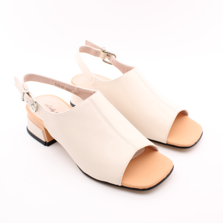 Босоножки кремового цвета с открытым носком и пяткой LADY COUTURE