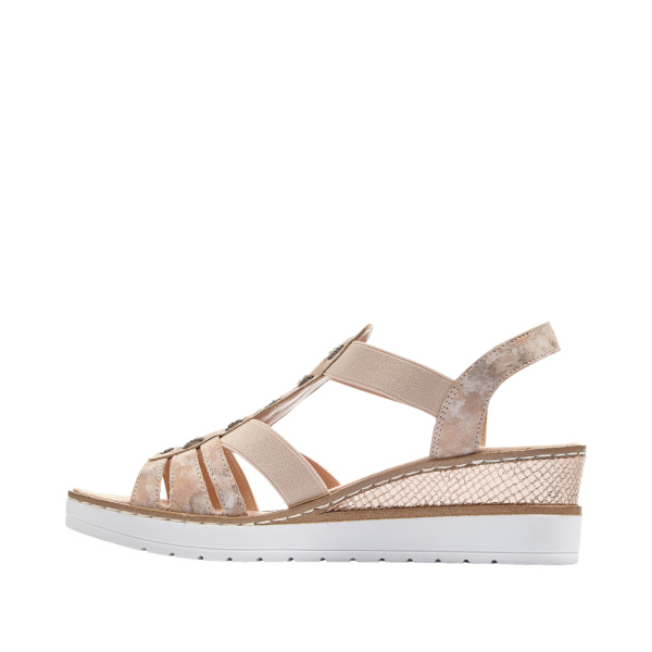 Босоножки на танкетке RIEKER