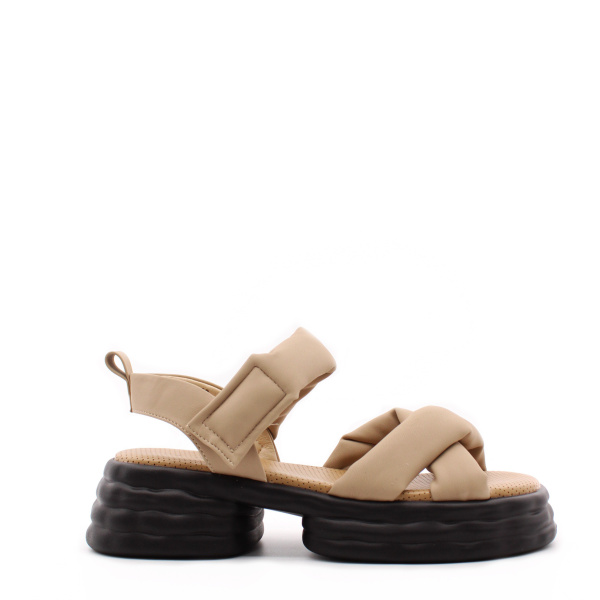 BONAVI бежевые дутые босоножки