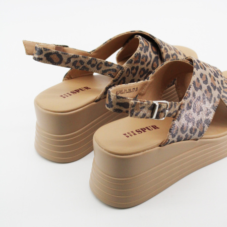 SPUR босоножки- леопард