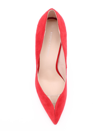 Красные замшевые туфли на шпильке RESPECT