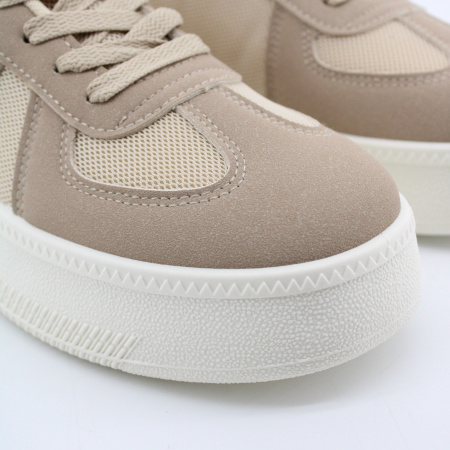 COVANI SPORT кеды на высокой подошве бежевого цвета