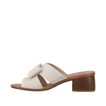 REMONTE мюли молочного цвета, на комфортном каблучке