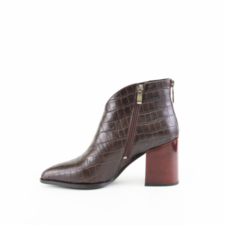 Ботильоны из кожи под рептилию MADELLA
