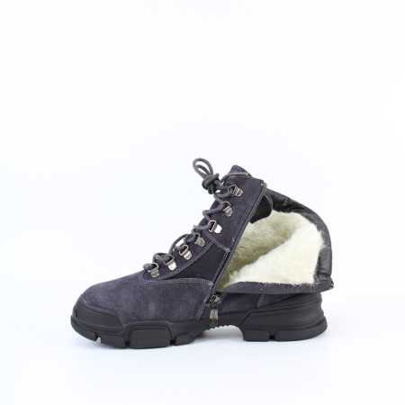 Комбинированные ботинки на шнурках