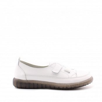 KRAUS кожаные белые полуботинки на липучке 