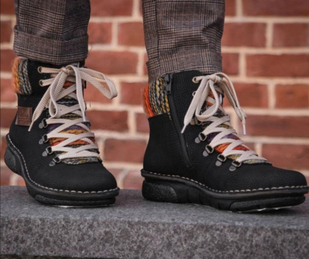 Ботинки с разноцветной вставкой RIEKER