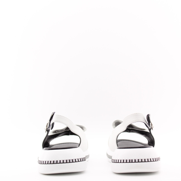 LUKME босоножки белые с черным акцентом