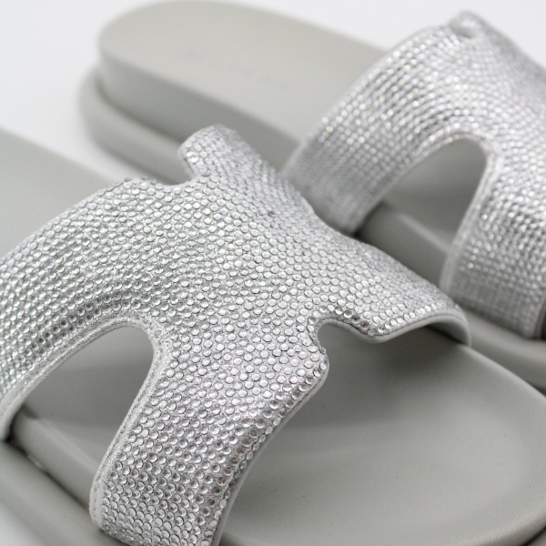 LUKME сабо со стразами серебряного цвета