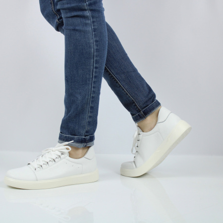 Кеды светлые из натуральной кожи BADEN 