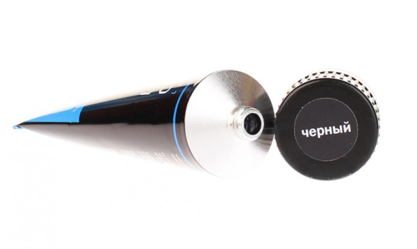 BRAUS Крем для лаковой обуви в тубе с губкой ЧЕРНЫЙ 75 мл