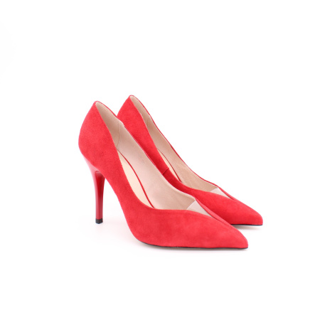 Красные замшевые туфли на шпильке RESPECT