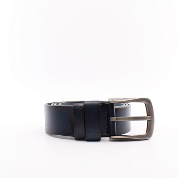 Синий ремень из натуральной кожи 131 см/37 мм