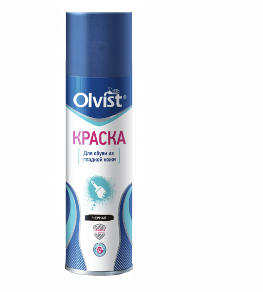 OLVIST Аэрозоль - краска для кожи ЧЕРНЫЙ 250мл