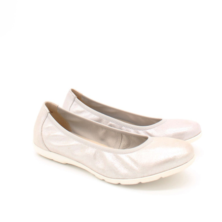 Серебристые балетки CAPRICE