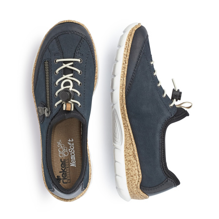 RIEKER полуботинки -кеды на белой подошве 