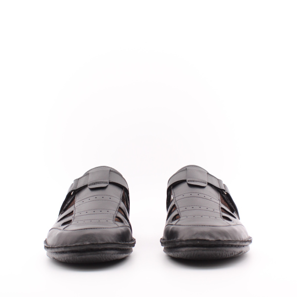 SHOIBERG, 739-55-04-01, Сандалии муж. нат.кожа/текстиль/черный (06-22)