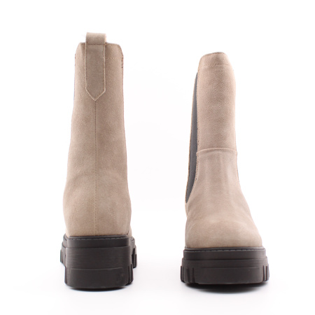 MARCO TOZZI высокие бежевые челси из нубука