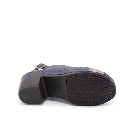 Синие босоножки на низком каблуке WILMAR