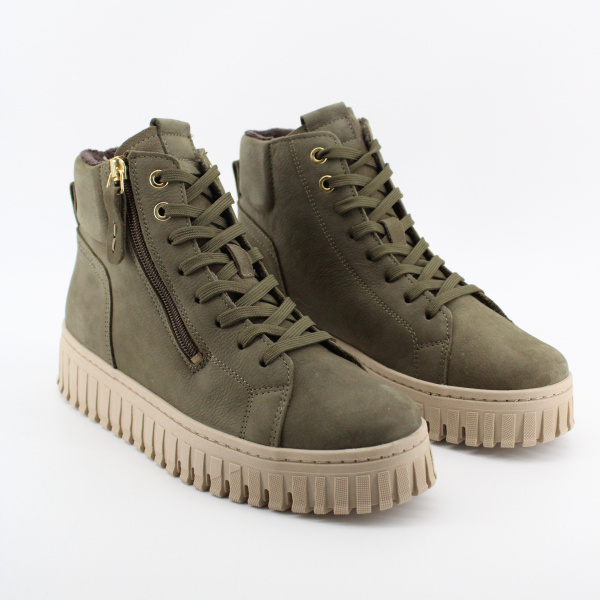 TAMARIS кеды оливкого цвета