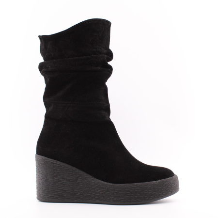 SELM замшевые полусапоги на высокой танкетке