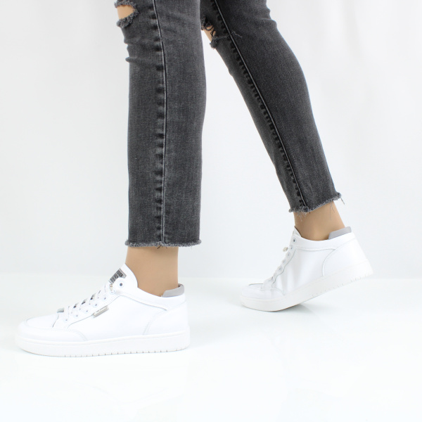 MADELLA кеды высокие белого цвета 